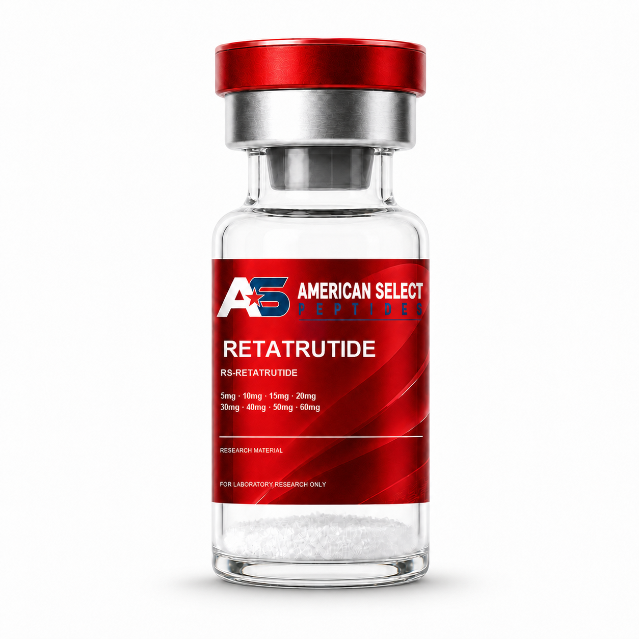 American Select Peptides Retatrutide research material vial